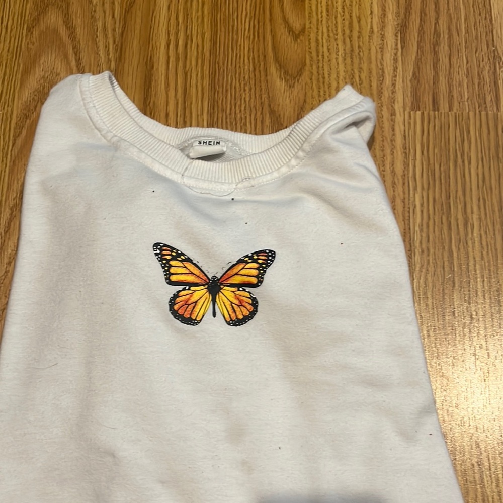 SHEIN cute butterfly top